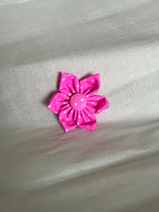 Pink Polka Dot Dog Flower